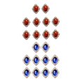 thumbnail image 3 of 20 botones planos con diamantes de imitación para decorar ropa de boda. rojo azul oscuro, 3 of 6