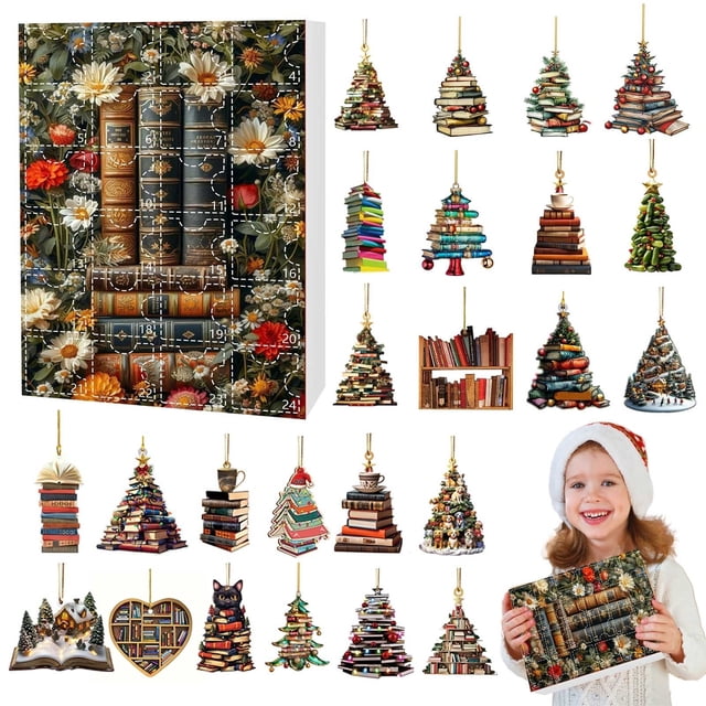 Calendario de Cuenta Regresiva para Navidad 2025, Bonita Decoración Acrílica, Caja de Regalo para Familiares y Amigos.