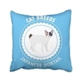 thumbnail image 1 of RYLABLUE Abstract Japanese Bobtail Cat Breed Adorable Alphabet Animal Beautiful Clip Cute Pillowcase Cover 18x18 inch, 1 of 1