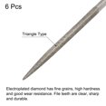 thumbnail image 3 of Unique Bargains 3mm x 140mm Triangle Diamond Needle Files Hand Tool for Metal Wood Stone 6 Pack, 3 of 5