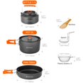 thumbnail image 4 of Juego de utensilios de cocina para acampar Odoland, 10 piezas, con cuencos de plástico para hervidor, 4 of 6