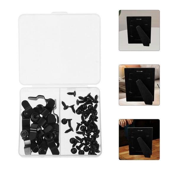 MERRYHAPY 50 Sets Metal Bow-Shaped Picture Frame Back Clips, Clamping Hardware for Photo Frames