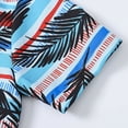 thumbnail image 6 of Larisalt Toddler Baby Boys Summer Clothes Print Lapel Button-Down Shirt Top Little Boy Vacation Clothes, 6 of 6