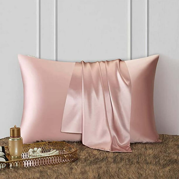Funda de almohada de satén para cabello y piel, tamaño estándar, suave, 1 paquete de 20 x 30 pulgadas.