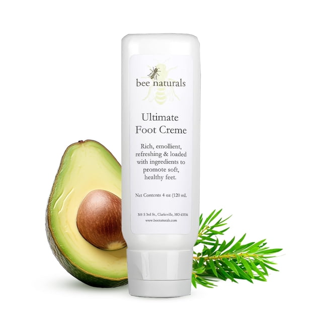 Crema para pies Bee Naturals Ultimate, 120 ml, manteca de karité y aceite de aguacate