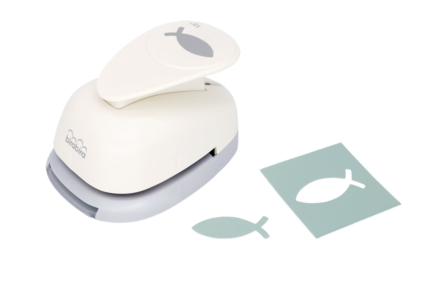 Bira Craft 1.5 inch Fish Symbol Lever Action Craft Punch for Paper Crafting Scrapbooking