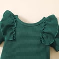 thumbnail image 6 of Zwiiyzr 3-24M Newborn Baby Girl Clothes Infant Outfits Ruffle Sleeve Romper Bodysuit Floral Shorts Toddler Girl Outfits Green, 6 of 9