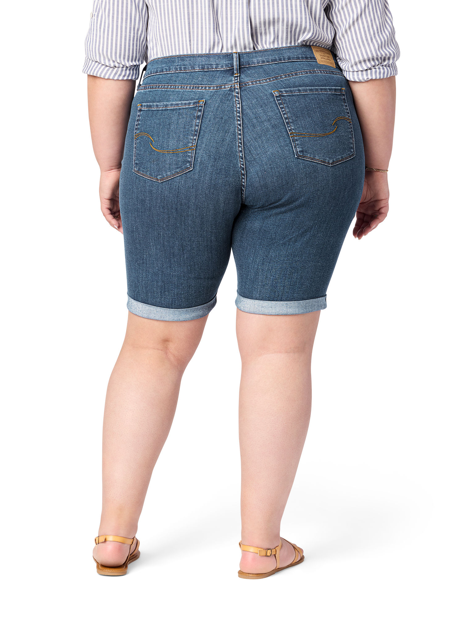 Levi Strauss Signature Women's and Women's Plus Bermuda Shorts, Sizes 0-26