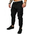 thumbnail image 1 of Pantalones cargo para hombre, pantalones de chándal a la moda para hombre, pantalones chinos informales de trabajo con cordón y 6 bolsillos, 1 of 6