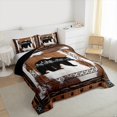 thumbnail image 3 of Homewish Animal Bear Full Size Comforter Sets 3-Piece for Kids Teens Adults,Cow Print Bedding Comforter Set,Tribal Aztec Lightweight Bedding Sets,Microfiber Bedroom Decor,Reversible, 3 of 8