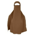 thumbnail image 2 of Chapeau Chapeau Décontracté Uni pour Femmes Marron, Couvre-Cheveux, Turban Long Musulman, 2 of 4