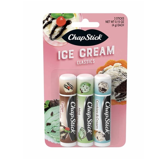 Humectante labial ChapStick Ice Cream 4.25 ml, 3 barras