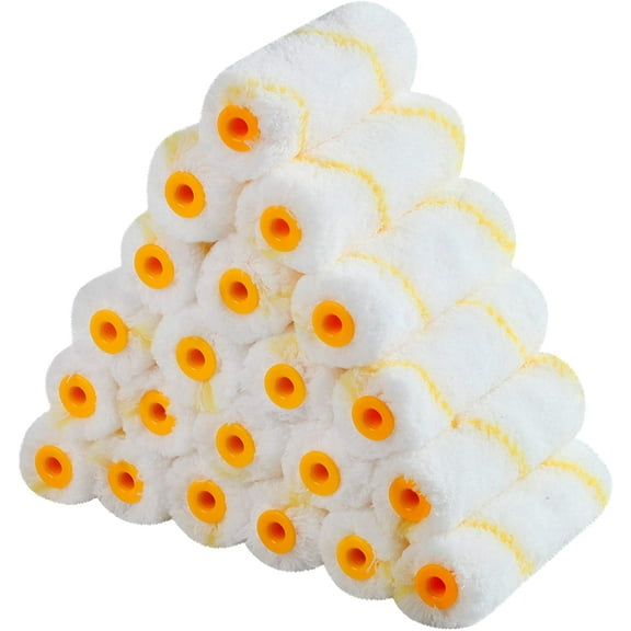 Qalabka 4" Paint Roller Covers, 24-Piece Set, High-Quality Painting Supplies