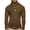 Brown XL, variant on Men Cardigan Sweater Horn Buttons Solid Color Turtleneck Long Sleeve Knitwear Autumn Winter Slim Fit Sweater Streetwear