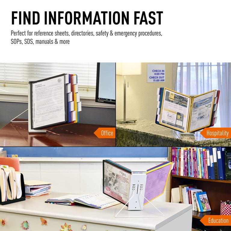 Durable InstaView Expandable Desktop Reference System 10 Panels