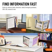 Durable InstaView Expandable Desktop Reference System with Assorted Borders 10 Panels 561200