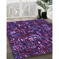 thumbnail image 2 of Ahgly Company Indoor Rectangle Patterned Dark Orchid Purple Area Rugs, 5' x 8', 2 of 6