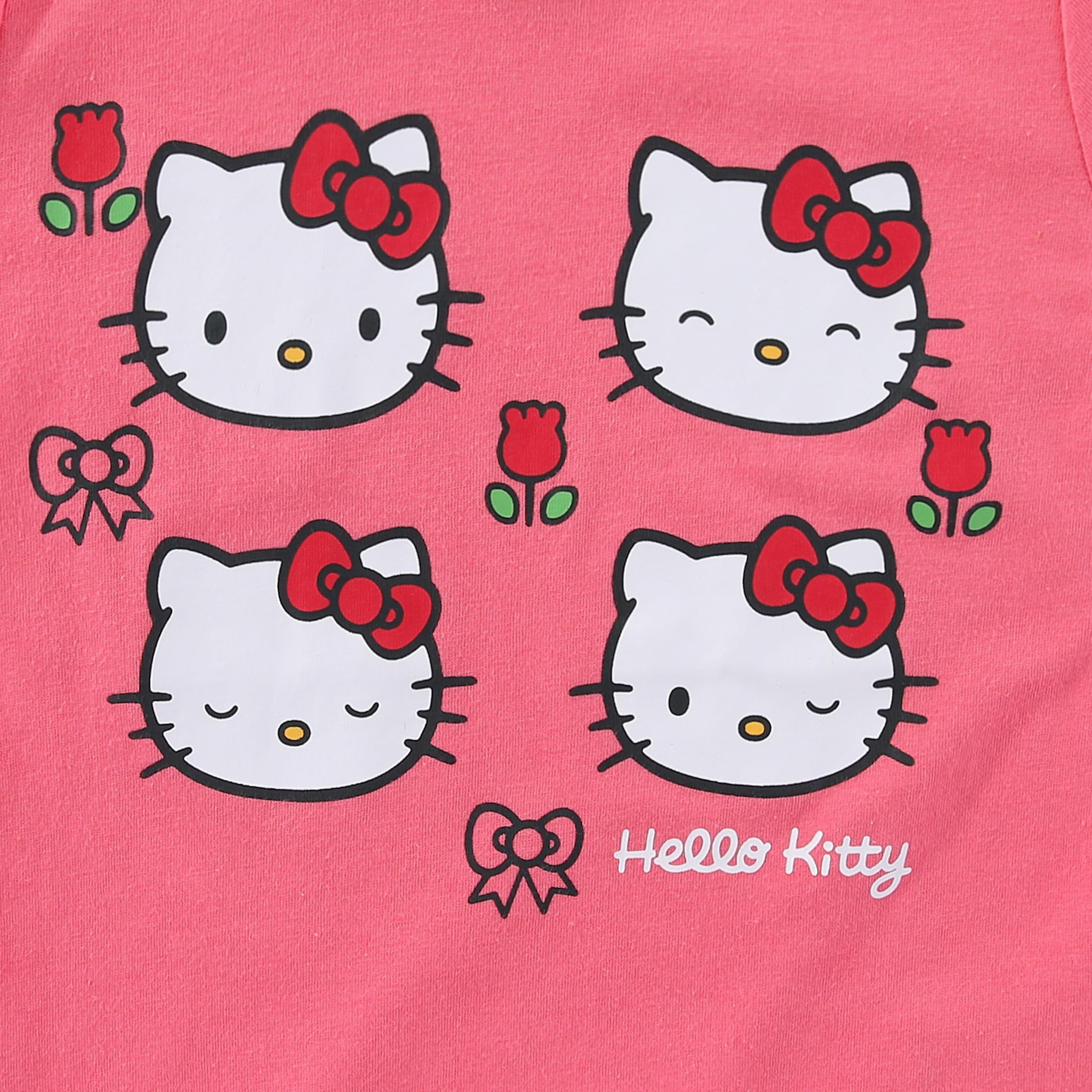 Hello Kitty Sanrio Short Sleeve T-Shirt and Short Set (Girls), 2 Piece Set, Sizes 4-12