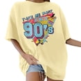 thumbnail image 1 of TSADFHJI Hauts pour Femmes Manches 3/4 pour Femmes Âgées Mode Décontractée Imprimée Col Rond Manches Courtes T-Shirt m Beige, 1 of 5