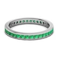 thumbnail image 3 of TriJewels 0.75 ctw Round Emerald (2.00 mm) Eternity Band in 10K Gold, 3 of 6