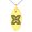 Gold, variant on Stainless Steel Aztec Freedom Rune Engraved Small Oval Charm Pendant Necklace
