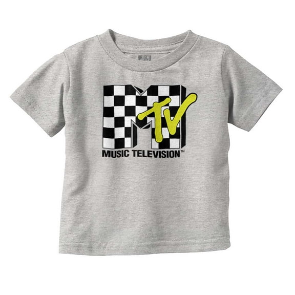 Cool Retro MTV Checker Board Logo Toddler Boy Girl T Shirt Infant Toddler Brisco Brands 6M