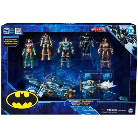 DC Batman Gotham City Guardians Action Figure Set (Batman  Robin  Batgirl  Nightwing vs Talon)