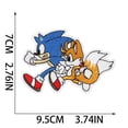 thumbnail image 3 of Parches bordados con figuras de Sonic de 16 estilos, parches de tela con dibujos de erizo para ropa de niños, decoración, impresión gráfica artesanal, 3 of 5