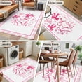 thumbnail image 5 of Valentine's Day Area Rugs 4'x6', Washable Small Throw Rugs for Office Bathroom, Pink Bows Romantic Love Heart Checkered Indoor Outdoor Rug Non-Slip Low Pile Carpet Runner Reversible Floor Mats, 5 of 8