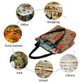 thumbnail image 5 of KLL Tote Bag for Women Rose Mix Leopard 1 Print Shopping Grocery Reusable Bags for Office School Shopping Travel, 5 of 6