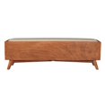 thumbnail image 4 of Alpine Furniture Flynn Wood Storage Bench in Acorn-White, 4 of 5