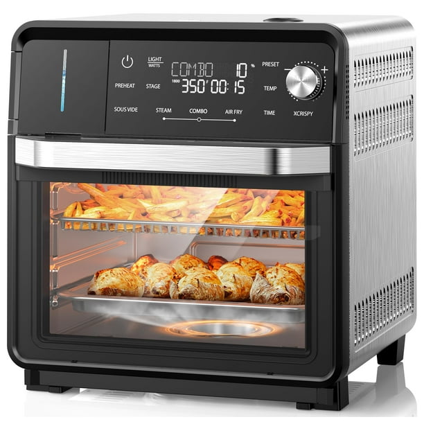 Horno de vapor Nuwave Combi 16Qt, todo en uno, de acero inoxidable