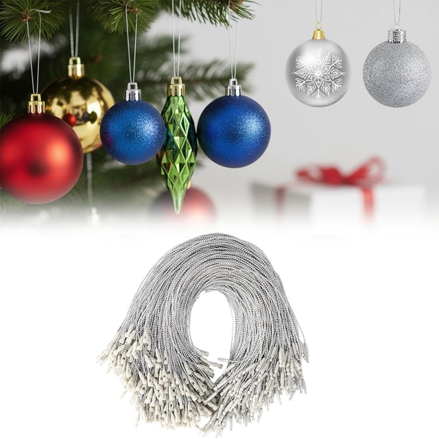 Cordón de plástico para decoración navideña, 1000 unidades, ganchos para adornos, colgadores para adornos, cuerda para adornos, decoraciones de Halloween, decoración de otoño, decoración del hogar, ad