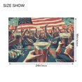 thumbnail image 3 of Toilet Rug Rectangle Bathroom Rugs Non-Slip Soft Plush Machine Washable Contour Bath Mat People Cheering with Beer 24x16, 3 of 9