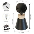 thumbnail image 4 of Kiven Battery Operated Wall Lamp, Modern Iron Wall Sconces,3000K/Warm White,Dimmable Wall Lighting Fixtures, 1-Light Wall Mounted Lamp for Living Room Bedroom Hallway Reading,Black, 4 of 7