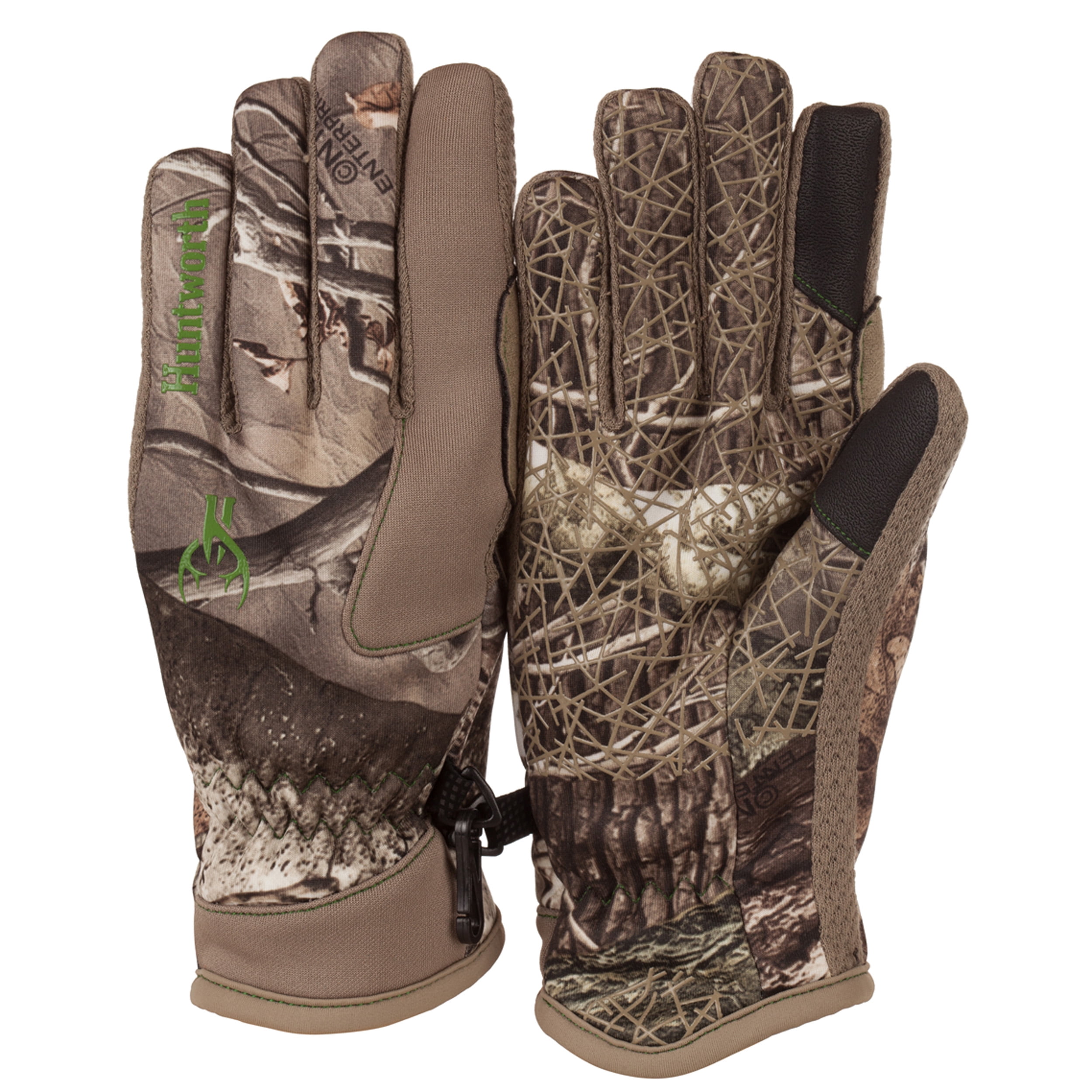 Huntworth Men's L/XL Mossy Oak Gunner Non-Slip Hunting Midweight Gloves Camo NEW 