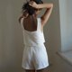 thumbnail image 4 of Mujeres Crop Top + Shorts Ropa para el hogar Conjuntos de pijamas casuales de algodón 2 piezas Ropa de dormir suave FLhrweasw Nuevo, 4 of 9
