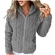 thumbnail image 2 of Chaqueta y abrigo informal de manga larga con capucha para mujer, cárdigan de manga larga con cremallera de color liso, blusa informal, abrigo para mujer, 2 of 9
