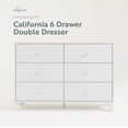 thumbnail image 5 of Storkcraft California 6 Drawer Nursery Wood Double Dresser, White, 5 of 13