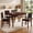 Brown, variant on ELLEGNT 5-Piece Farmhouse Dining Set for 4, Kitchen Table w/ Upholstered Chairs, Rubber Wood Legs, Brown