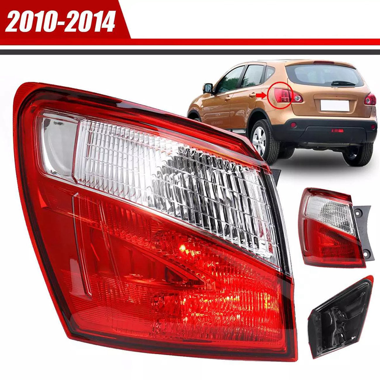 12V Right Side Rear Outer Tail LED Brake Light Lamp For Nissan Qashqai 2010-2014