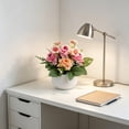 thumbnail image 4 of Fufafayo Artificial Rose Plants, Small Potted Fake Flowers, Indoor Greenery Tabletop Decor, Lifelike Faux Blossom Arrangement for Living Room, Office or Bedroom Home Accent, 4 of 6