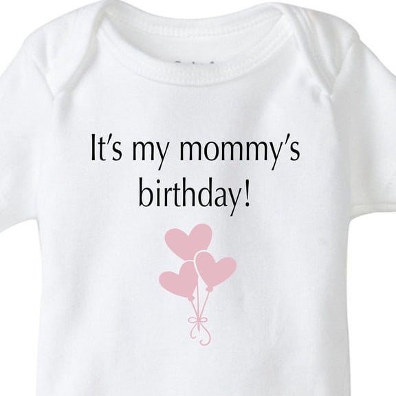 Baby Bodysuit BELLA CANVAS Its My Mommy'S Birthday Onesie, Baby Bodysuit, Moms Birthday Outfit, Baby Birthday, Unisex Baby Clothing, Baby Shirt, Balloons, Celebration