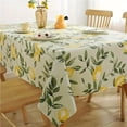 thumbnail image 3 of 2PCS Lemon Leaves Printed Rectangle Tablecloth for Holiday Party Decor Washable Summer Lemon Waterproof Table Cloths Home Decorations, 3 of 6