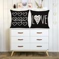 thumbnail image 5 of 4PCS Black Valentine’s Day Throw Pillow Case Decorations - Valentine Linen Cushion Cover 18 x 18 Inches Gift Decor for Sofa Couch, 5 of 6