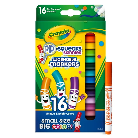 Crayola Pip-Squeaks Skinnies Set, 16-Colors