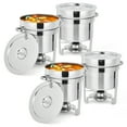 thumbnail image 1 of Ensemble de Réchaud à Soupe de 7 Qt, Réchaud Rond en Acier Inoxydable avec Marmite, Couvercles à Encoche et Porte-Carburant, Réchaud Alimentaire Commercial pour Buffets, Événements et Service de Fête, 1 of 7