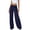 Navy, variant on RQYYD Palazzo Pants for Women Spring Summer Casual Lounge Pants High Waist Flowy Trousers Baggy Wide Leg Pants