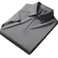 thumbnail image 3 of Gspmoly Mens Shirts, Men'S Solid Color Zippered Short Sleeved Lapel Top Summer Tops Deals, 3 of 3