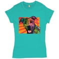 thumbnail image 1 of Tee Hunt Colorful Pitbull T-Shrit Andy Maxx Dog Lover Pet Owner Adopt Women's T-Shirt Tee, Light Blue, X-Large, 1 of 5